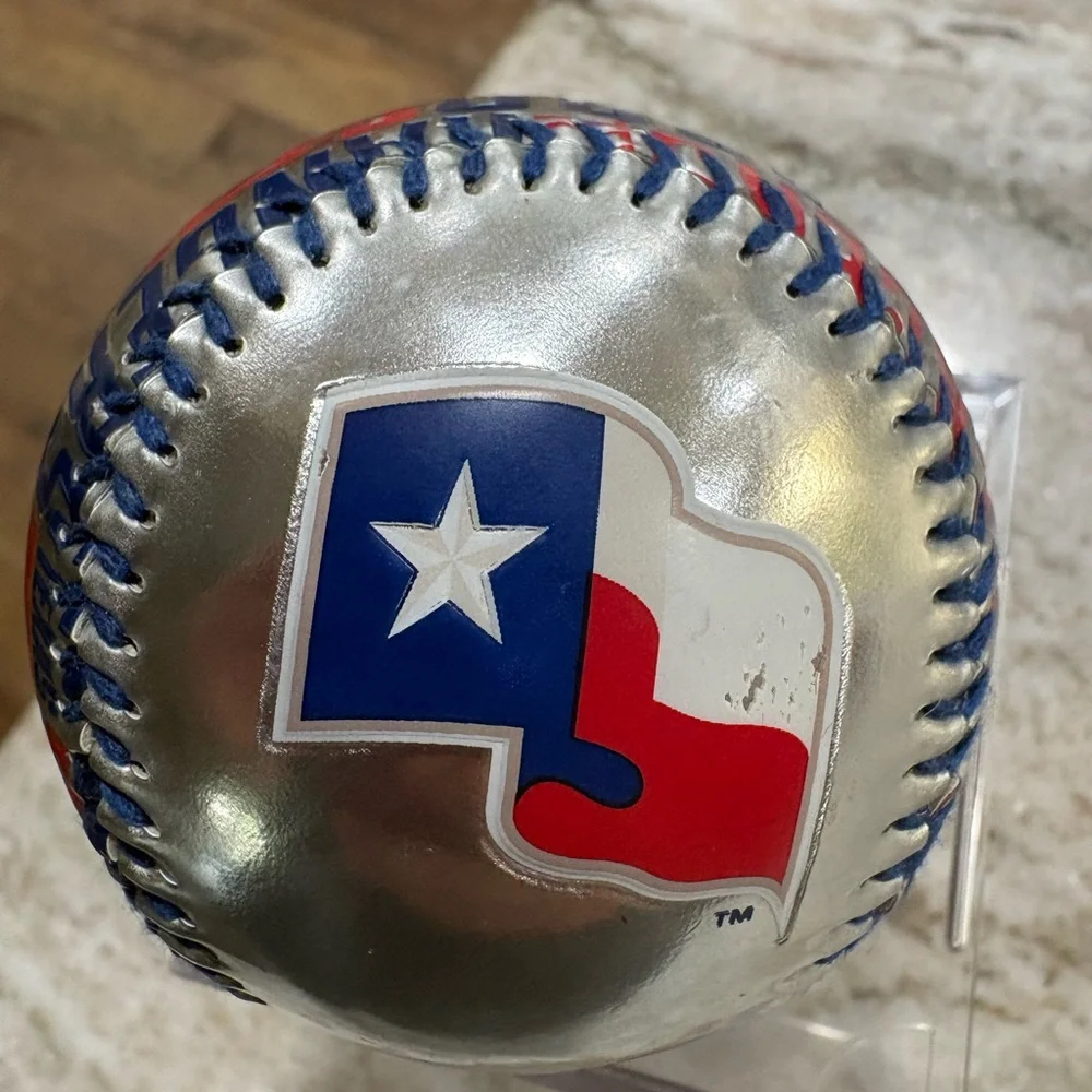 Texas Rangers Silver Baseball - Picture 6 of 6